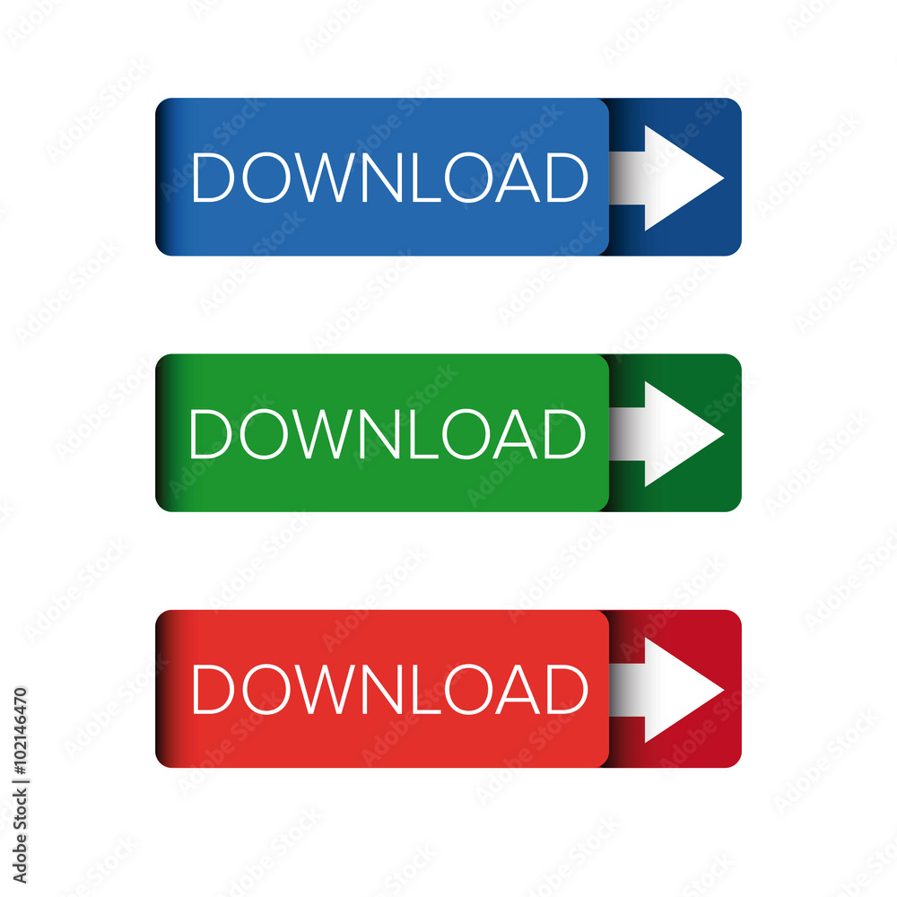Download button set vector Download button set vector