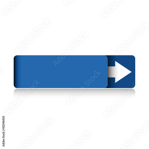 Empty blue button vector