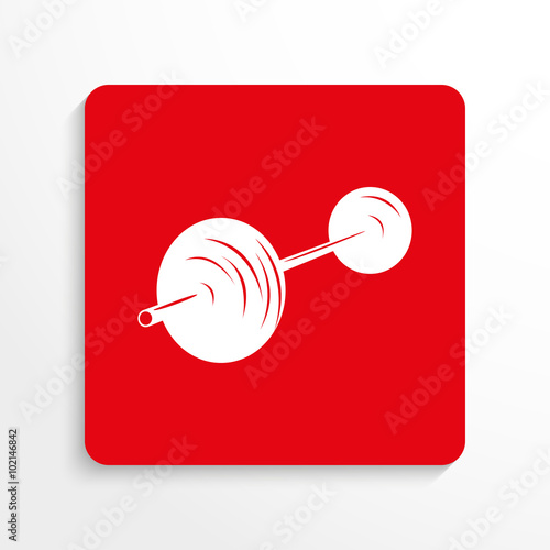 Sport signs. Weightlifting. Vector icon.