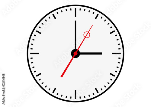 Swiss style minimalist clock