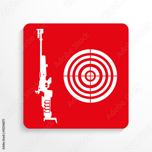 Sport signs. Skeet shooting. Vector icon.