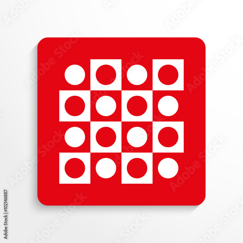 Sport signs. Checkers. Vector icon.