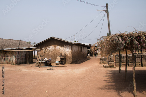 Obraz na płótnie Village with banana plants in Tafi Atome in the Volta Region in w salonie
