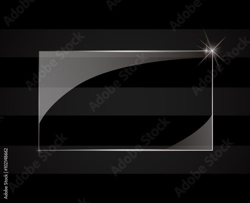 Glowing glossy glass panels. Vector
