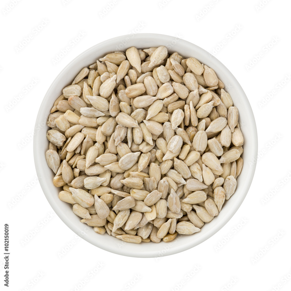 Sunflower Seeds in a Ceramic Bowl Sunflower Seeds in a Ceramic Bowl