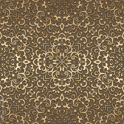 Gold background, seamless pattern