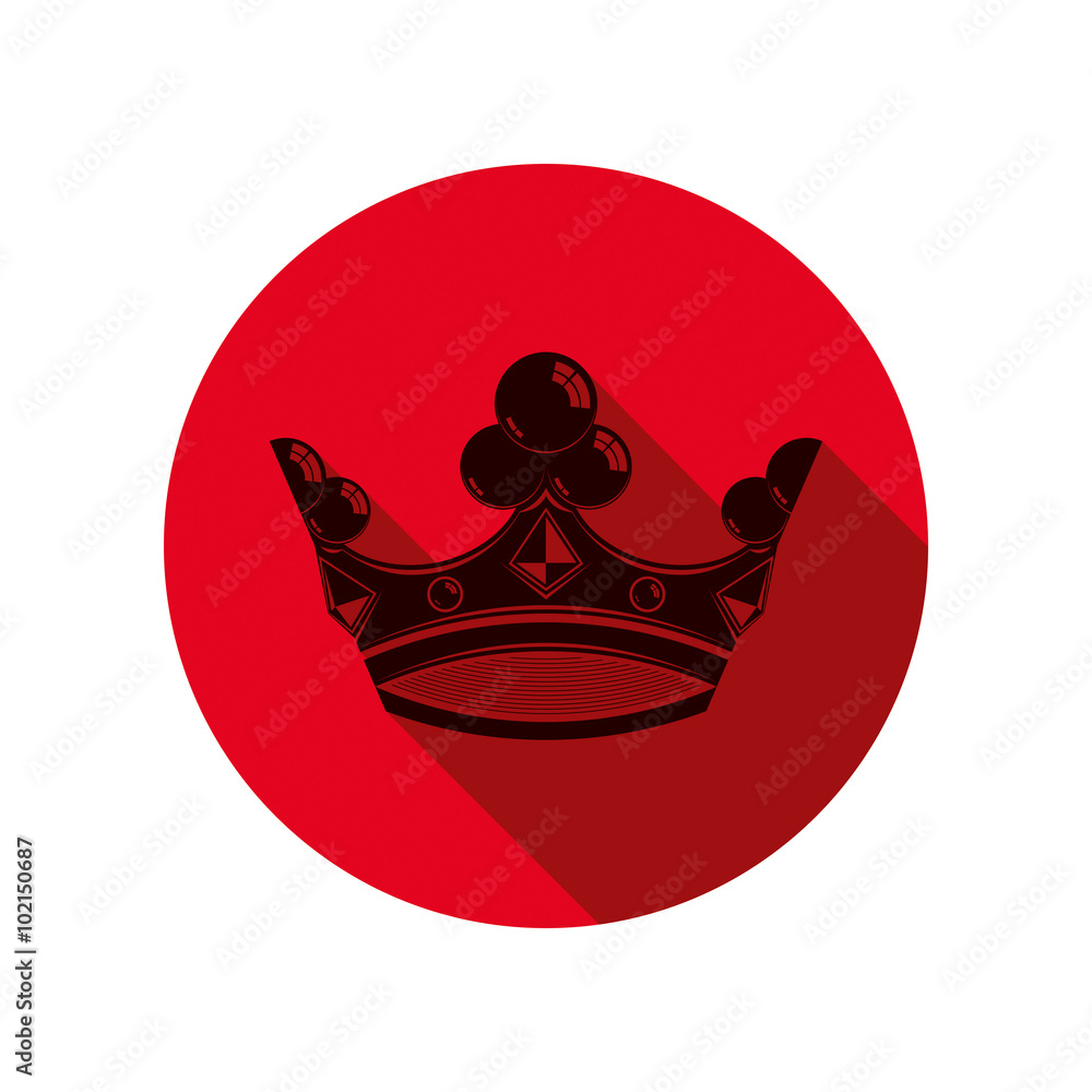 Royal design element, regal icon. Stylish majestic 3d crown Royal design element, regal icon. Stylish majestic 3d crown