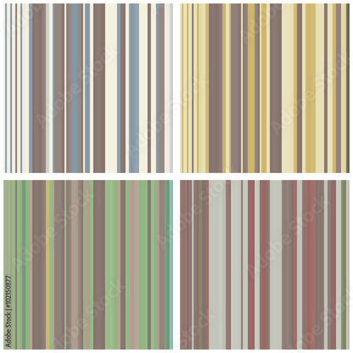 Abstract Striped Seamless Pattern Set