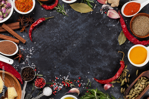 Fototapeta Naklejka Na Ścianę i Meble -  Herbs, condiments and spices