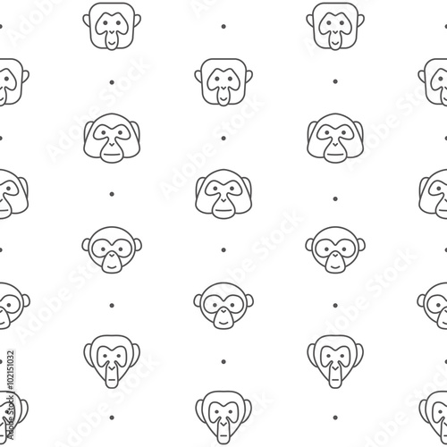Monkey face logo