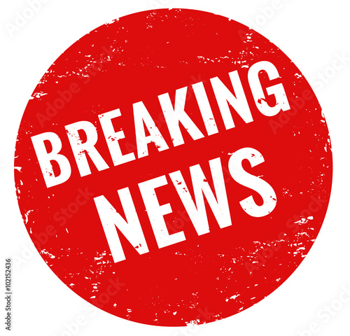 Breaking News Stempel rot grunge