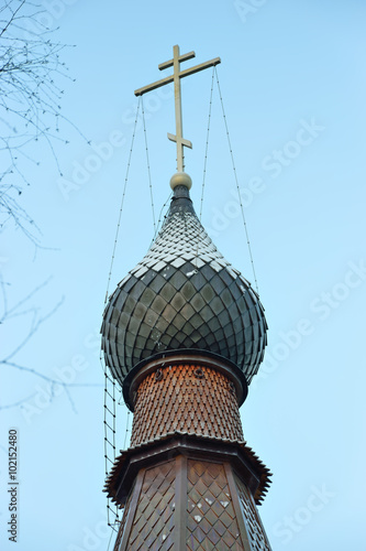 The tower and cross of the Church photo