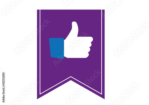 Like hand on banner
