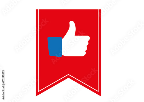 Like hand on banner