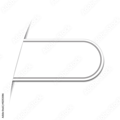 white bookmark with place for your text