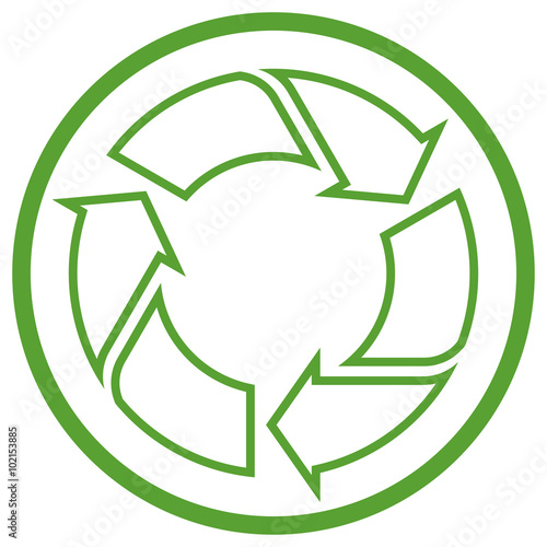 Recycling sign green