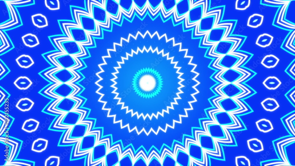 blue abstract background, kaleidoscope light, loop blue abstract background, kaleidoscope light, loop