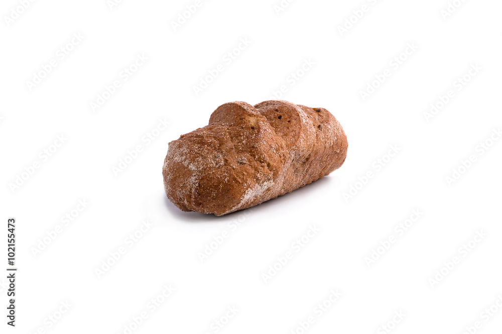 rye bread brown color on a white background rye bread brown color on a white background