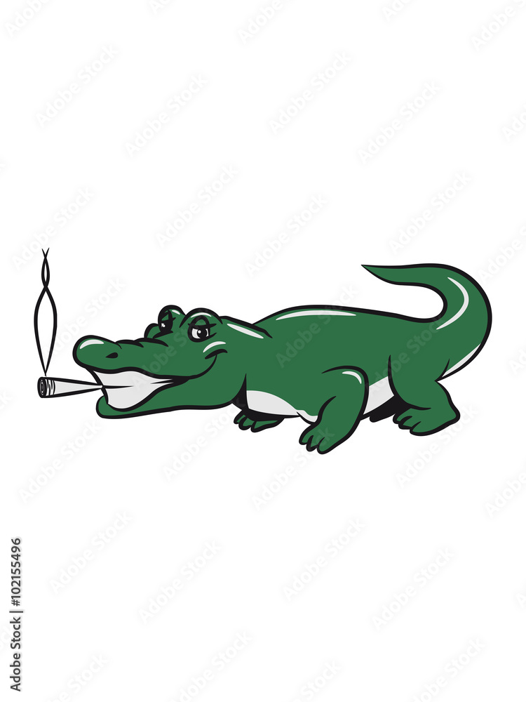 Fototapeta premium funny weed crocodile natural joint