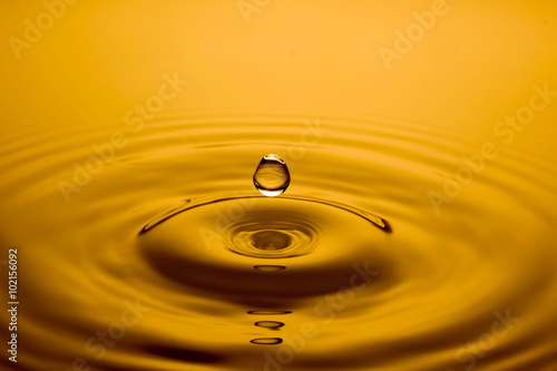 close up of a drop of oil