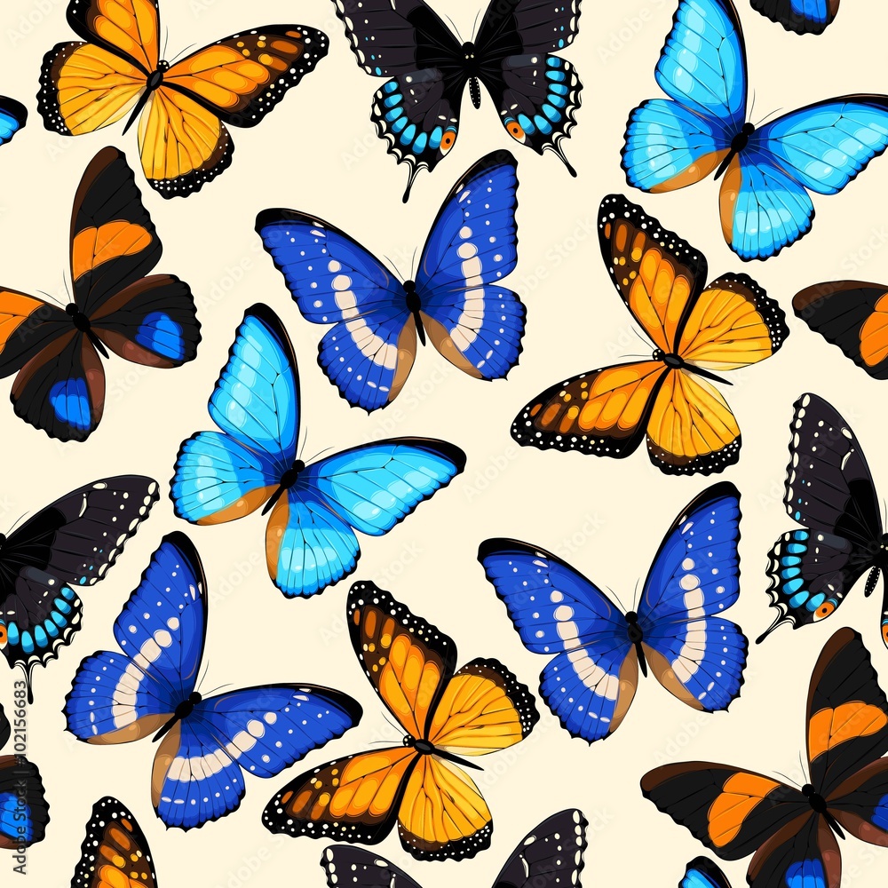 Colorful butterflies seamless Colorful butterflies seamless