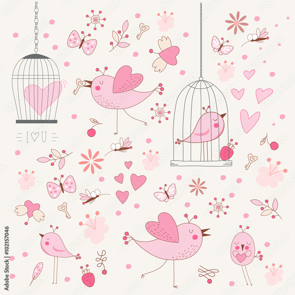 Bird singing about love in a locked cage Bird singing about love in a locked cage