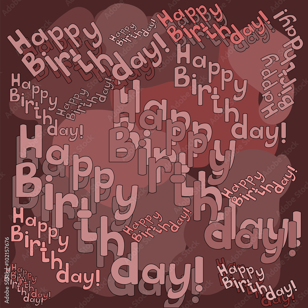 text happy Birthday for design