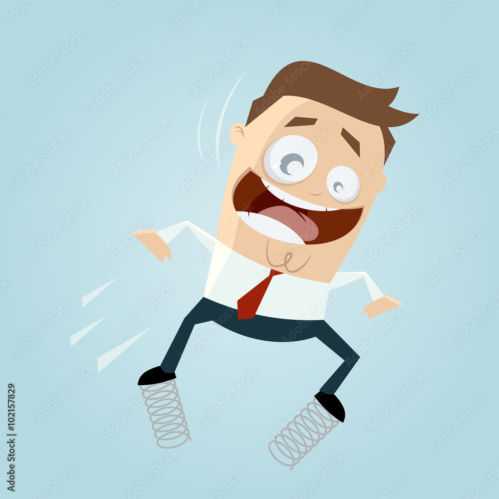 feder springen erfolg business mann feder springen erfolg business mann