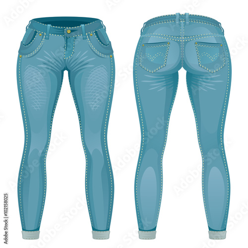 Jeans front and rear
