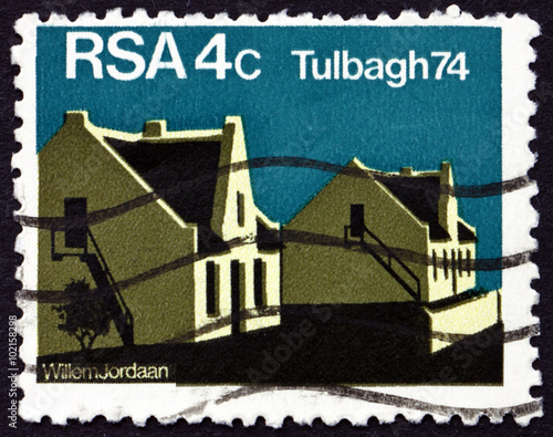 Postage stamp South Africa 1974 Restored Houses, Tulbagh photo