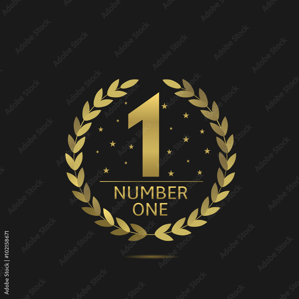 Number one symbol Stock Vector | Adobe Stock