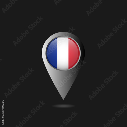 Free Download France flag pointer - GFXLoad