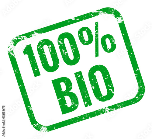 100 % Bio Stempel grün