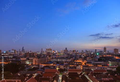 Bangkok cityscape at twilight