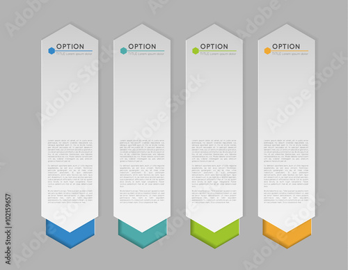 abstract colorful option banners, design element