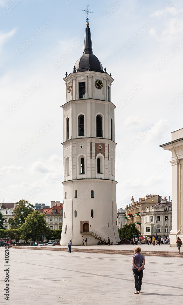 The bell tower of the Cathedral. Vilnius, Lithuania