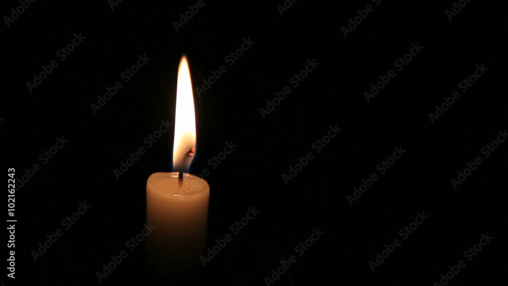 Candle Light on Black Background. High Definition Video Clip. Candle Light on Black Background. High Definition Video Clip.