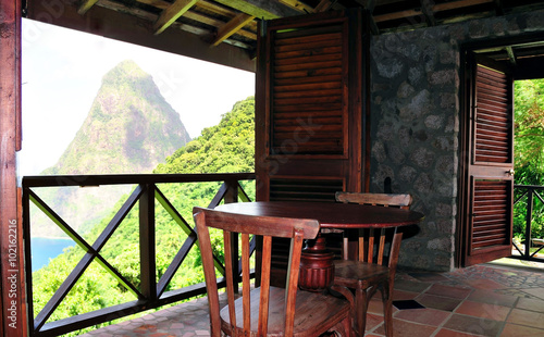 Bedroom with view of Piton