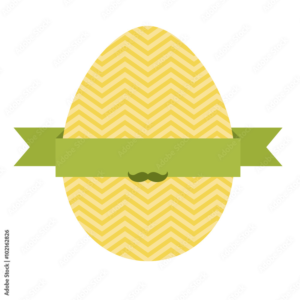 Hipster Easter Egg with Greetings Hipster Easter Egg with Greetings