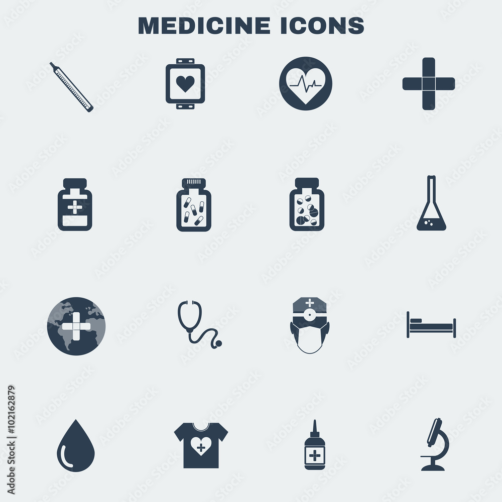 Healthcare Medical Vector Icons Set Healthcare Medical Vector Icons Set
