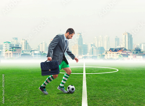 Fototapeta Naklejka Na Ścianę i Meble -  Businessman in sportwear