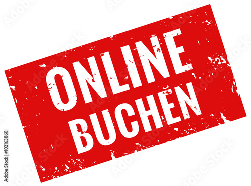 Online buchen Stempel rot grunge