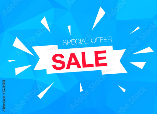 Super Sale Special Offer banner on blue background