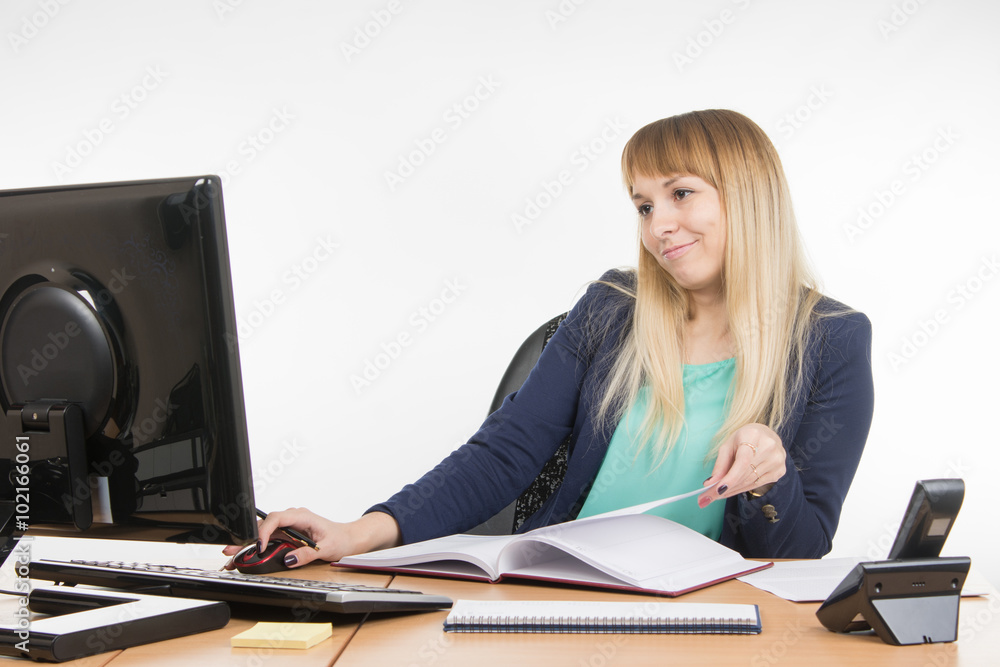 Haughty a specialist office working on the computer Haughty a specialist office working on the computer