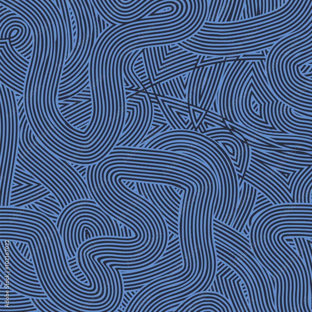 Blue Wave Line Pattern