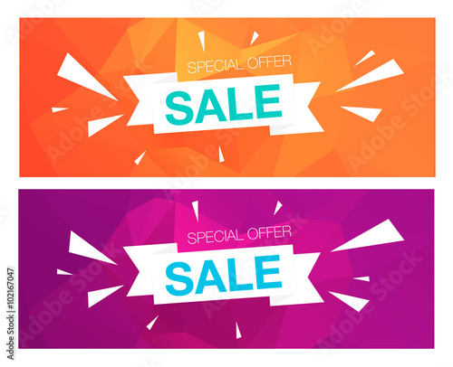 Super Sale Special Offer banners
