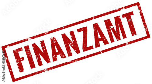 Finanzamt Stempel rot grunge