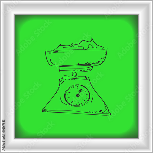 Simple doodle of a set of weighing scales