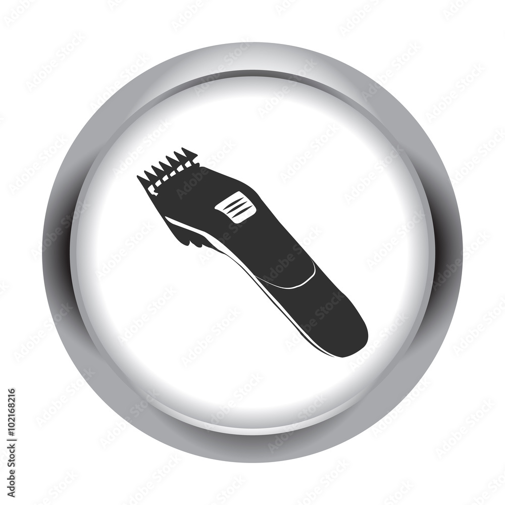 Hair clipper simple icon on colorful round background Hair clipper simple icon on colorful round background