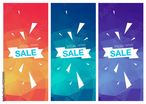Super Sale Special Offer vertical banners